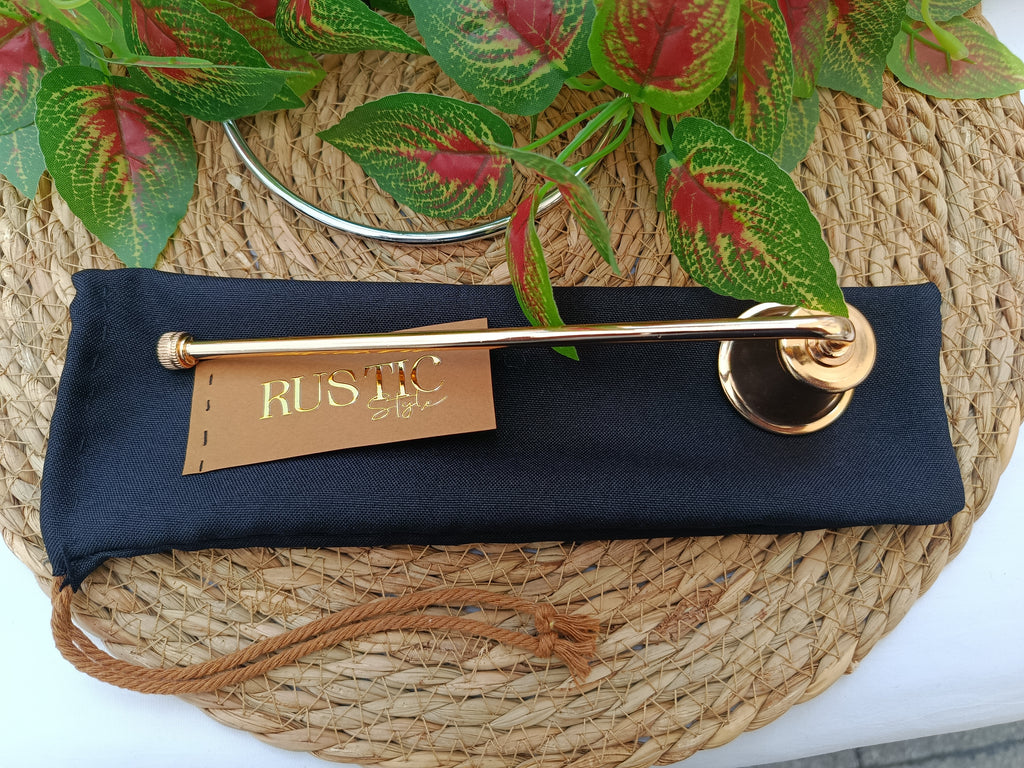 Adjustable Golden Candle Snuffer – Luxury Brass Edition